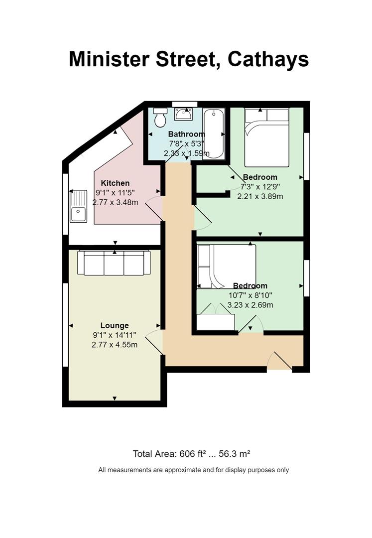 Floorplan for Minister Street, Cathays